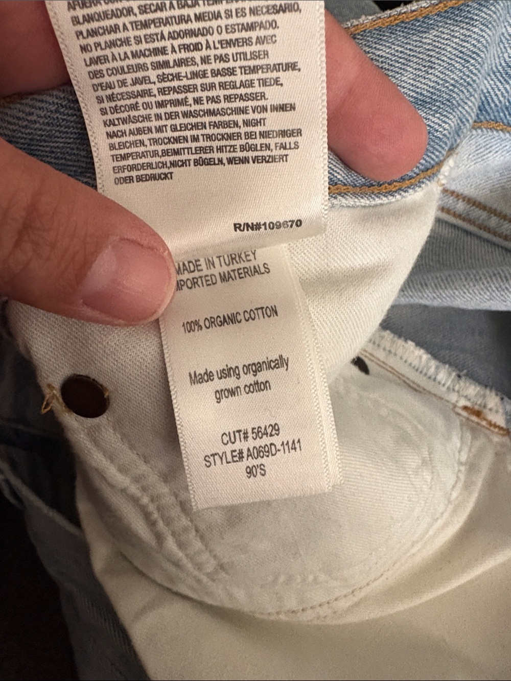 Agolde 90’s Denim Jeans Light Wash Size 32 Crop Mid Rise Loose Straight Leg Jean - Picture 4 of 9